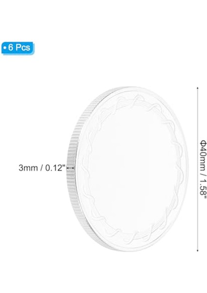 Gravür Için 6 Adet Boş Madeni Para, 40MM Madeni Para Boşluğu Gümüş (Yurt Dışından) fırsatları