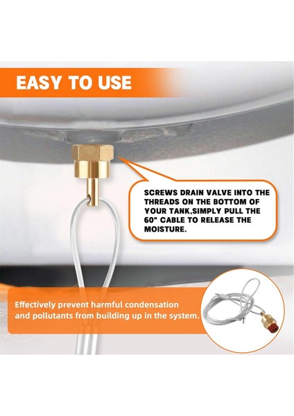 Adet Hava Tankı Tahliye Vanası Fiş Konnektörü 60 Inç Kablo, B (Yurt Dışından) fırsatları