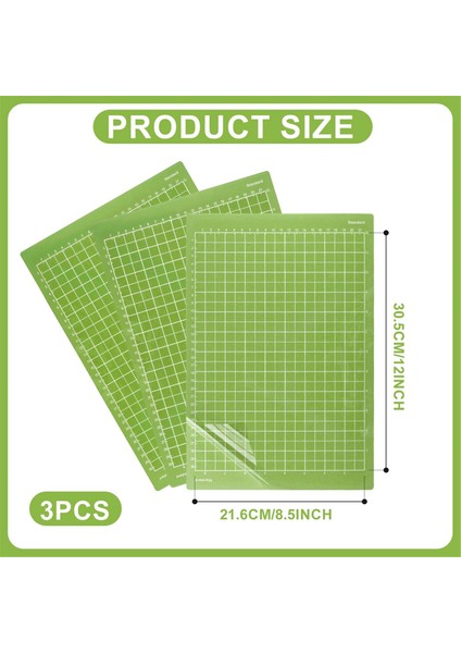 (Güçlü Tutuş), 3 Adet Yapışkanlı Kesme Matı (Yeşil) (Yurt Dışından) fiyatları