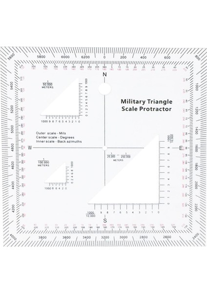 Koordinat Ölçeği Pratik Navigasyon Açıölçer (Yurt Dışından)