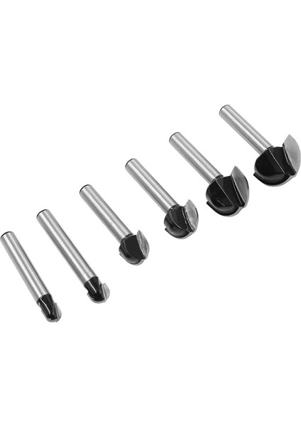 1/4 Saplı Ağaç Işleme Freze Seti 6 Parça Yuvarlak Tabanlı Bıçak (Yurt Dışından)