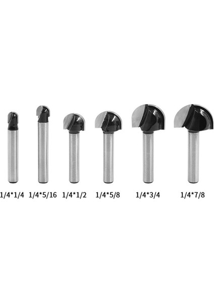 1/4 Saplı Ağaç Işleme Freze Seti 6 Parça Yuvarlak Tabanlı Bıçak (Yurt Dışından) fiyatları
