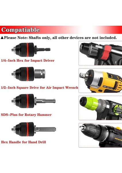 1,5-13MM Anahtarsız El Matkabı Mandren 1/2-20UNF Sds Plus Adaptörlü (Yurt Dışından) modelleri