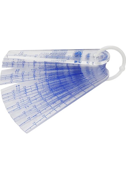 Plastik Feeler Ölçer 0,05 mm Ila 3 mm Metrik - Ölçüm Aleti 21 Yaprak (Yurt Dışından)