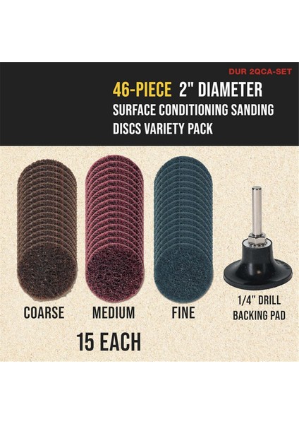 46 Parça 2 Inç Çaplı Kondisyonlama Zımpara Diskleri (Yurt Dışından) modelleri