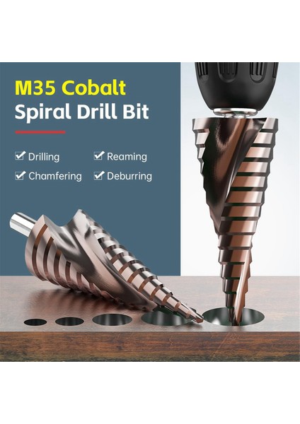 Kademeli Matkap Ucu Seti, 3 Adet Titanyum Kademeli Matkap Ucu, B (Yurt Dışından) modelleri