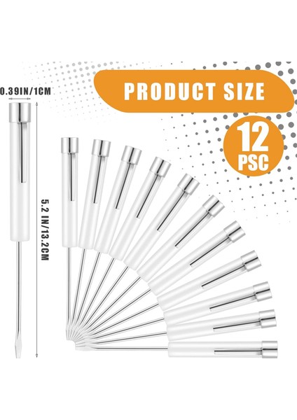 12 Adet Cep Tornavida Üstü ve Klipsli Düz Bıçaklı Tornavidalar, Beyaz (Yurt Dışından) fiyatları