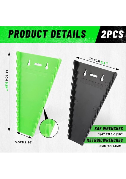 2 Paket Manyetik Anahtar Düzenleyici,anahtar Alet Kutusu,1/4 - 1/16 Inç (Yurt Dışından) fırsatları