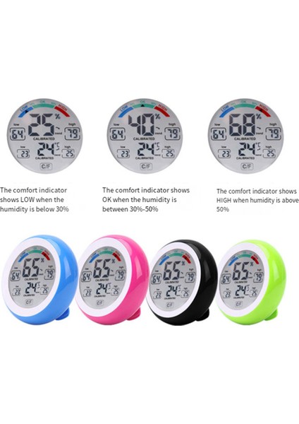 Dijital Monitör Higrometre Termometre Iç Mekan Oda Ev Siyah (Yurt Dışından) fırsatları