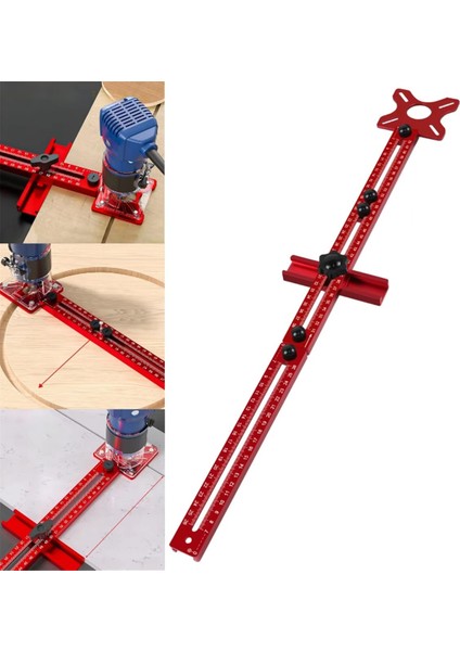 Yönlendirici Frezeleme Yiv Braketi, 9-61CM Yarıçaplı Yönlendirici Daire Kesme Aparatı (Yurt Dışından) fiyatları