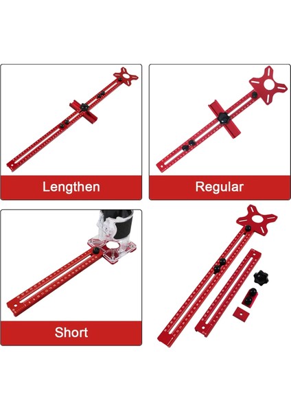 Yönlendirici Frezeleme Yiv Braketi, 9-61CM Yarıçaplı Yönlendirici Daire Kesme Aparatı (Yurt Dışından) indirimleri