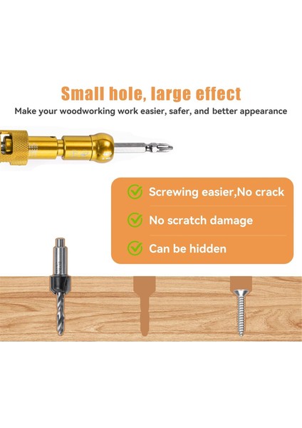 5 Adet 1/4in Serbest Bırakma Hexshank'lı Havşa Matkap Ucu Seti (Yurt Dışından) modelleri