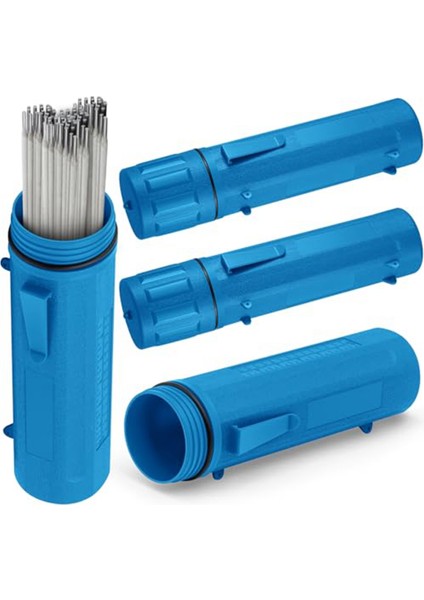 4 Adet Kaynak Çubuğu Depolama Hava Geçirmez Kaynak Çubuğu Kabı Mavi (Yurt Dışından)