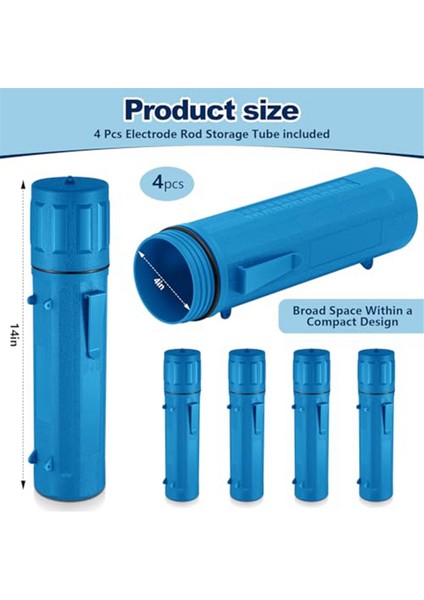 4 Adet Kaynak Çubuğu Depolama Hava Geçirmez Kaynak Çubuğu Kabı Mavi (Yurt Dışından) fiyatları