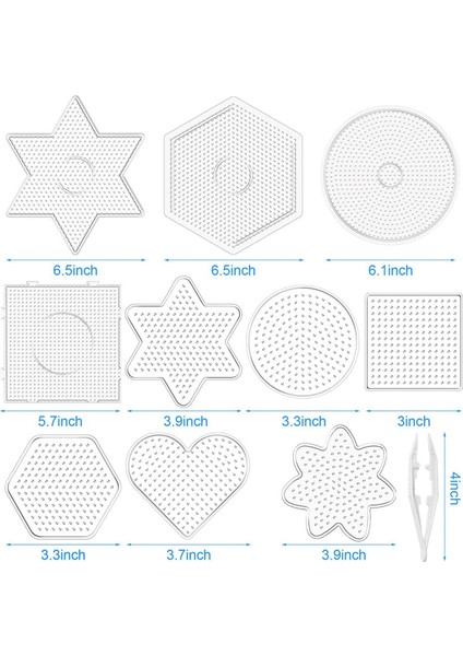15 Adet 5 mm Sigorta Boncukları Pegboard'ları Plastik Sigorta Boncukları Panoları (Yurt Dışından) fiyatları