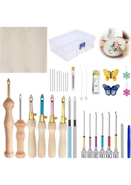 35 Adet Delgeç Iğnesi Aracı Ayarlanabilir Delgeç Iğnesi Nakış Kitleri (Yurt Dışından)