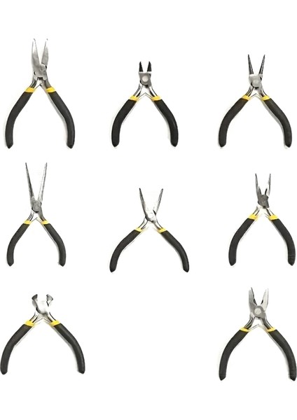 8 Adet Mini Pense Seti Uzun Burunlu Tel Ucu Kesme Kesici Aletleri (Yurt Dışından)
