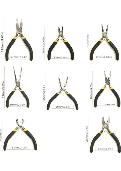 8 Adet Mini Pense Seti Uzun Burunlu Tel Ucu Kesme Kesici Aletleri (Yurt Dışından) fiyatları