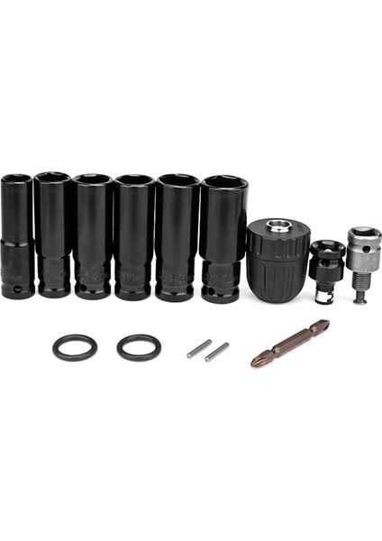 14 Adet Elektrikli Darbeli Anahtar Altıgen Soket Adaptör Takımı (Yurt Dışından)