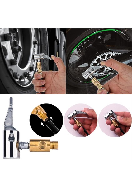 2 Adet Hava Mandrenli Lastik Şişirme Aleti, Metal Kilitli Lastik Hava Mandrenli (Yurt Dışından) fırsatları