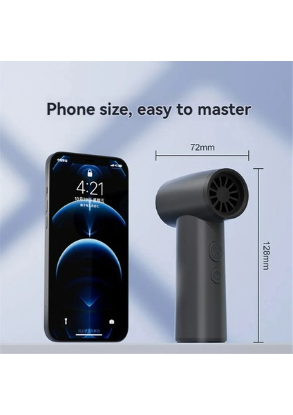 El Tipi Yüksek Hızlı Turbo Jet Fan Açık Hava Üfleyici Süper Güçlü Gri (Yurt Dışından)