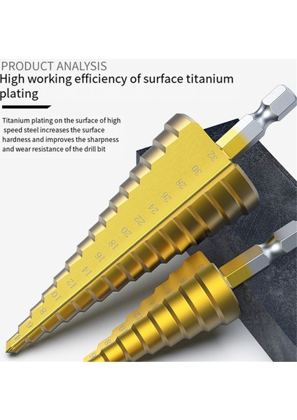 3 Parçalı Altıgen Saplı Basamaklı Matkap Büyük (Yurt Dışından) fiyatları