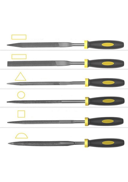 19 Adet Düz, Yarı Dairesel, Dairesel, Üçgen Metal Çelik Dosya (Yurt Dışından) modelleri
