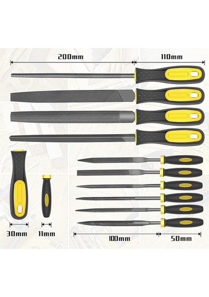 19 Adet Düz, Yarı Dairesel, Dairesel, Üçgen Metal Çelik Dosya (Yurt Dışından) fırsatları