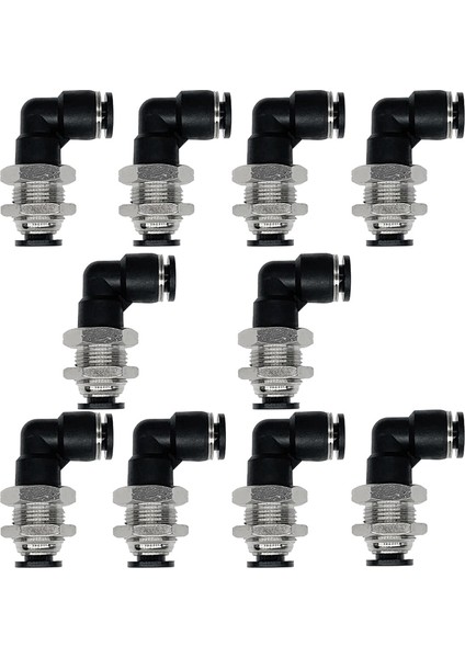 10 Adet Bölme Dirseği 1/4in x 1/4in Boru Od Itme, 90 Derece Dirsek Hızlı (Yurt Dışından)