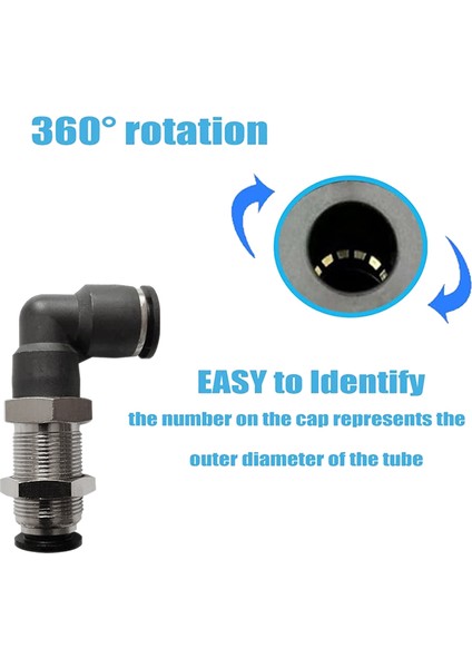 10 Adet Bölme Dirseği 1/4in x 1/4in Boru Od Itme, 90 Derece Dirsek Hızlı (Yurt Dışından) modelleri