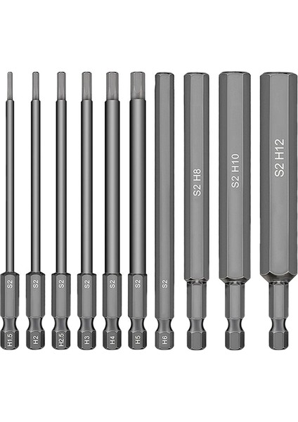 10 Parçalı Altıgen Anahtar 1,5-12 mm Anahtar Soketi (Yurt Dışından)