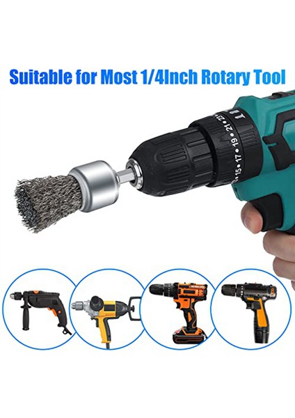 Matkap Için 12 Adet Tel Fırça Tekerleği, Tel Tekerlek Bardak Fırçaları (Yurt Dışından) indirimleri