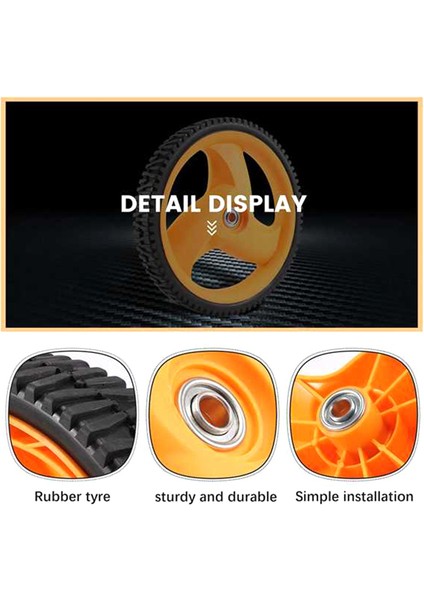 2 Adet 293MM Çim Biçme Makinesi Arka Tekerleği Husqvarn 5324035-09, 5324327-49 (Yurt Dışından)