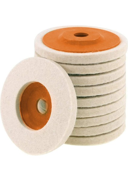 10 Adet Açı Taşlama Makinesi Taşlama Keçe Tekerlek 100MM Parlatma Tekerlek Turuncu (Yurt Dışından)