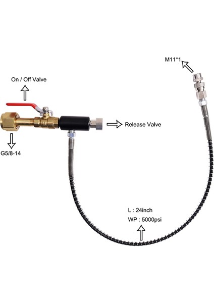 Co2 Yeniden Dolum Dolum Adaptörü Dönüştürücü, G5/8-14 Ila M11X1 (Yurt Dışından) indirimleri