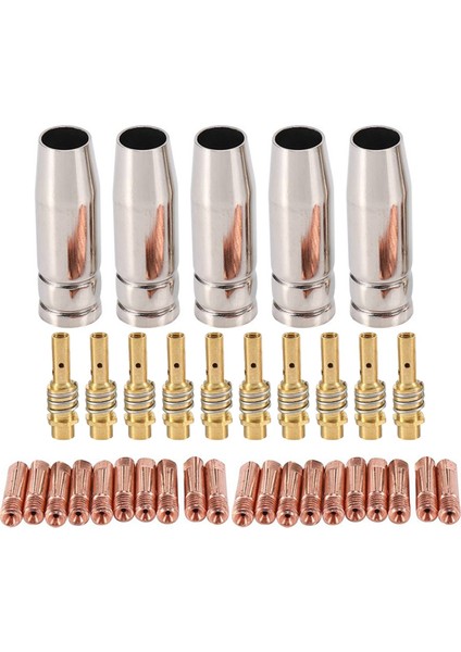 35 Adet 15AK Kaynak Torç Sarf Malzemeleri 1.2mm Mıg Torç Gaz Nozulu (Yurt Dışından)