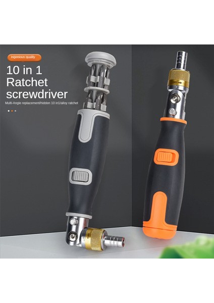 10'lu 1 Arada Gri Tornavida Seti Çift Yönlü Cırcırlı Toplu (Yurt Dışından) fırsatları