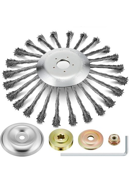10IN Weed Çelik Tel Fırça, Evrensel Adaptörlü Tel Kesme Bıçağı (Yurt Dışından)