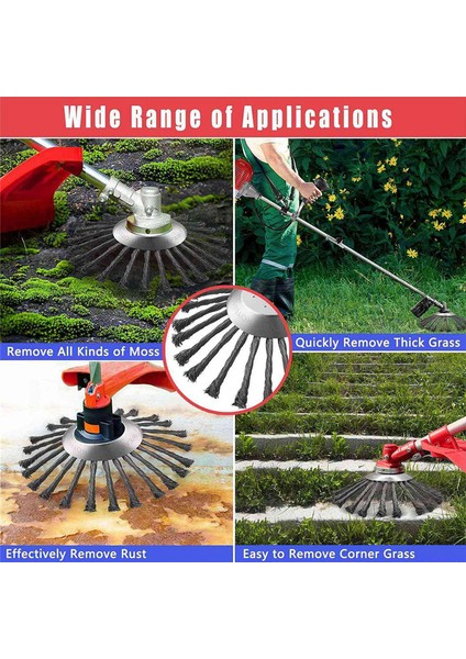 10IN Weed Çelik Tel Fırça, Evrensel Adaptörlü Tel Kesme Bıçağı (Yurt Dışından) modelleri