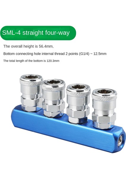 Pnömatik Distribütör 4 Yollu Hava Hortumu Hızlı Bağlantı Bağlantı Aracı (Yurt Dışından) fiyatları