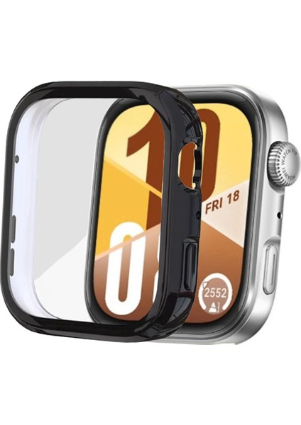 Huawei Watch Fit 4 ile Uyumlu Kasa ve Ekran Koruyucu 360 Tam Koruma Silikon Kılıf