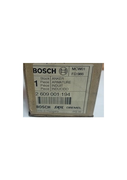 Endüvi Armature Rotoru - 2 609 001 194 modelleri