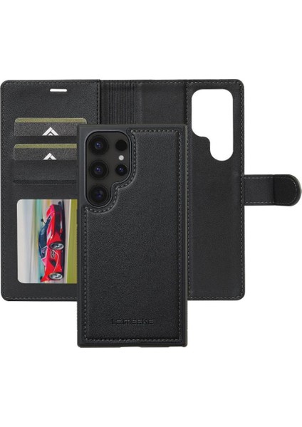 Samsung Galaxy S22 Için Flip Case Ultra Ayrılabilir 2 1 Cüzdan Kılıf Pu (Yurt Dışından)