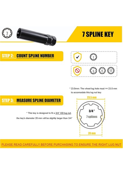 Dişli Tekerlek Somunu Anahtarı 6 Dişli Tekerlek Somunu Soketi Sökme Aleti (Yurt Dışından) fırsatları
