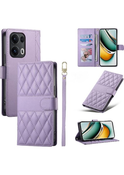 Oppo Reno 13 Pro Darbeye Cüzdan Zarif Çift Sapanlar Kılıf Için Flip Case (Yurt Dışından)