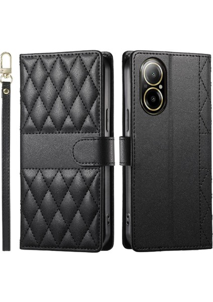 Realme C67 4g Deri Çanta Çift Sapanlar Darbeye Dayanıklı Cüzdan Için Flip Case (Yurt Dışından) fiyatları