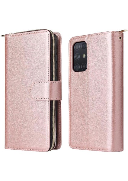 Samsung Galaxy A72 5g Için Kılıf El Kayışı Kart Tutucu Kılıf Ile Kapak Çevirin (Yurt Dışından)