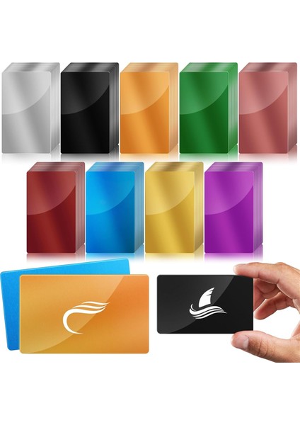 180 Adet Metal Gravür Boşlukları Renkli Alüminyum Levha B (Yurt Dışından)