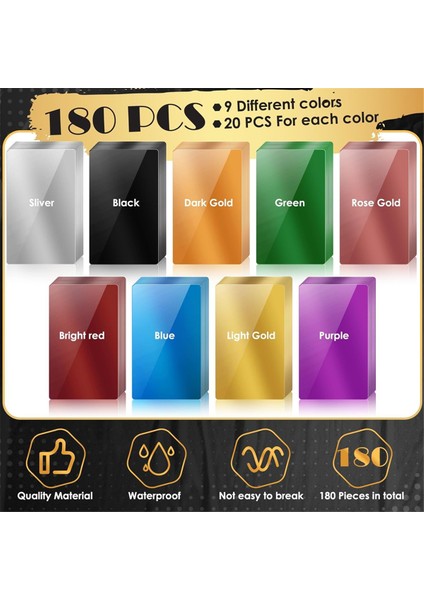 180 Adet Metal Gravür Boşlukları Renkli Alüminyum Levha B (Yurt Dışından) fiyatları