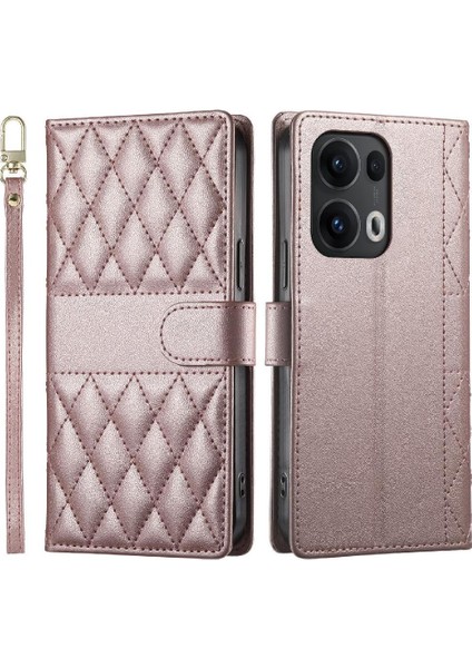 Oppo Reno 13 Pro Darbeye Cüzdan Zarif Çift Sapanlar Kılıf Için Flip Case (Yurt Dışından)